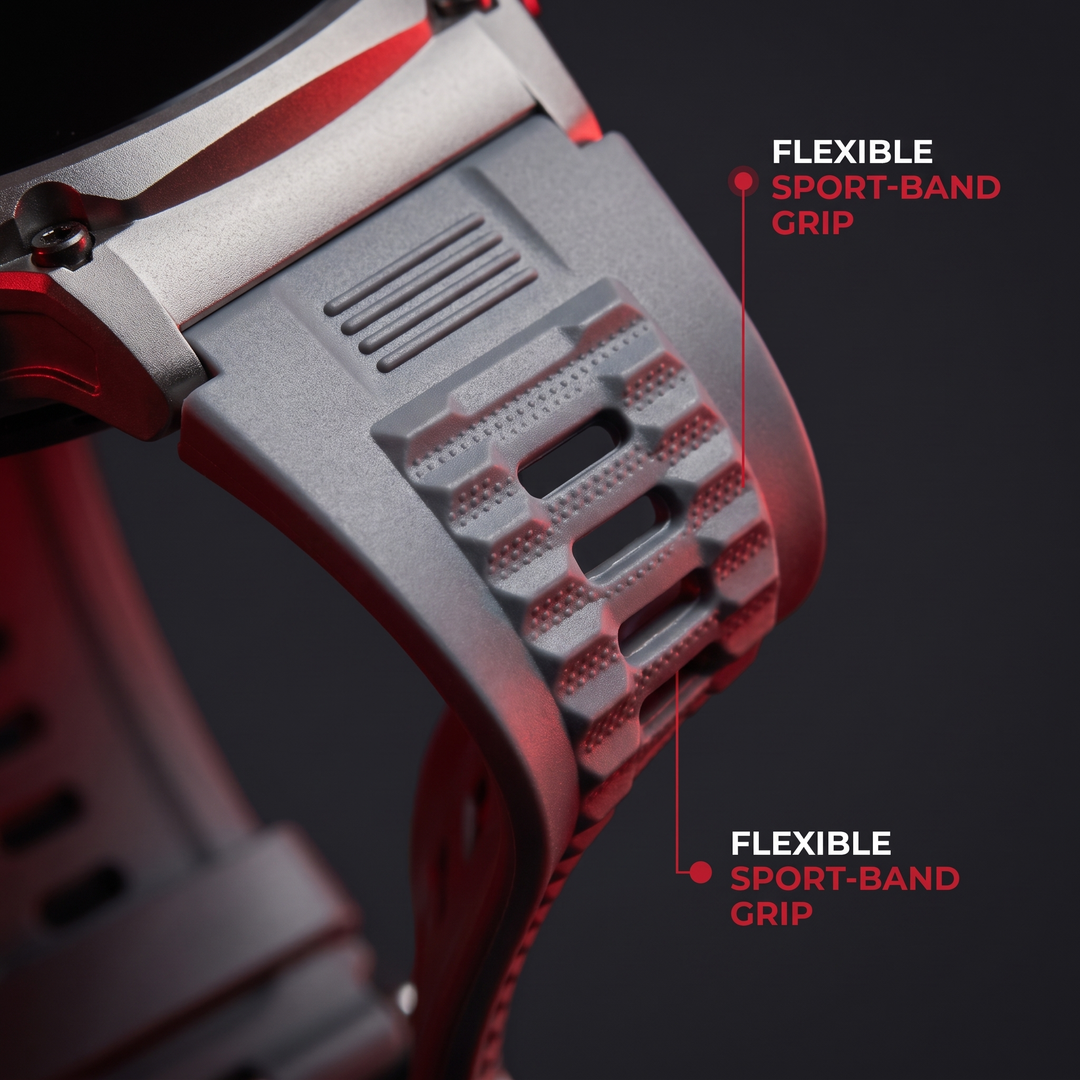 Professional GPS Smart Watch Sport Fitness Tracker - Silicone Band material close-up