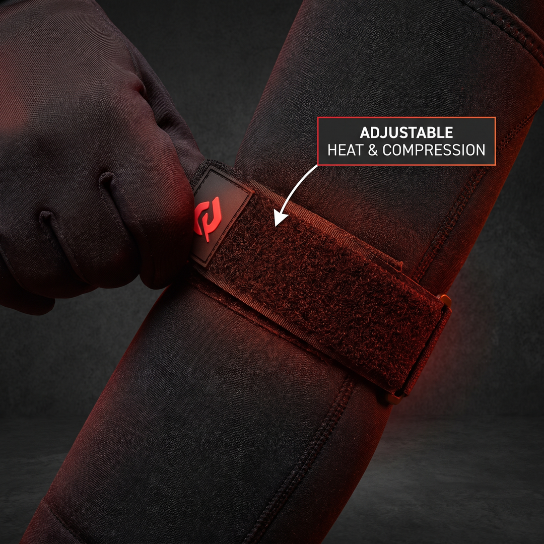 Rechargeable Electric Heated Wrist Brace Vibration Massage Wrist Support Wrap Ankle Hand Foot Protector Heating Compression Wristband for Home Recovery - Adjustable Strap Feature Detail
