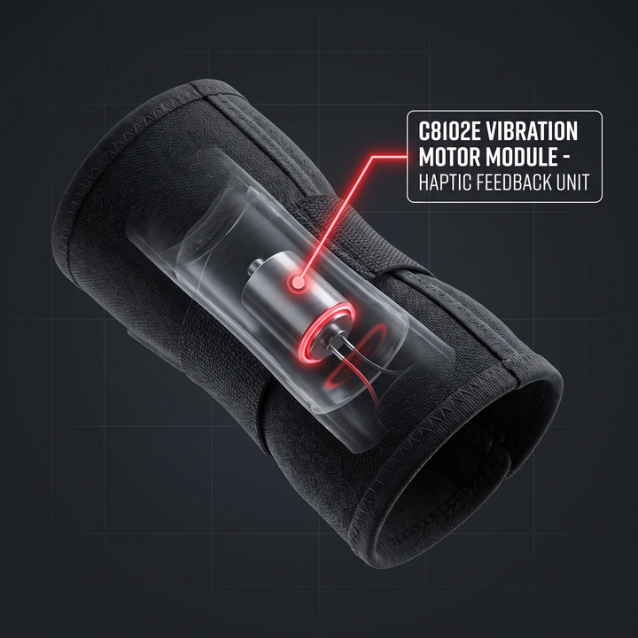 Rechargeable Electric Heated Wrist Brace Vibration Massage Wrist Support Wrap Ankle Hand Foot Protector Heating Compression Wristband for Home Recovery - Vibration Motor Feature Detail