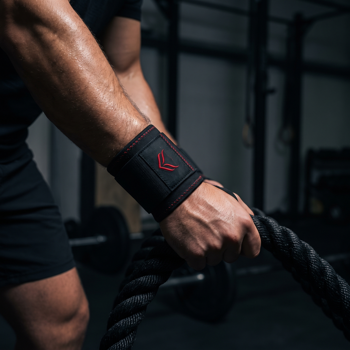 Wrist wrap worn during training for post-workout comfort