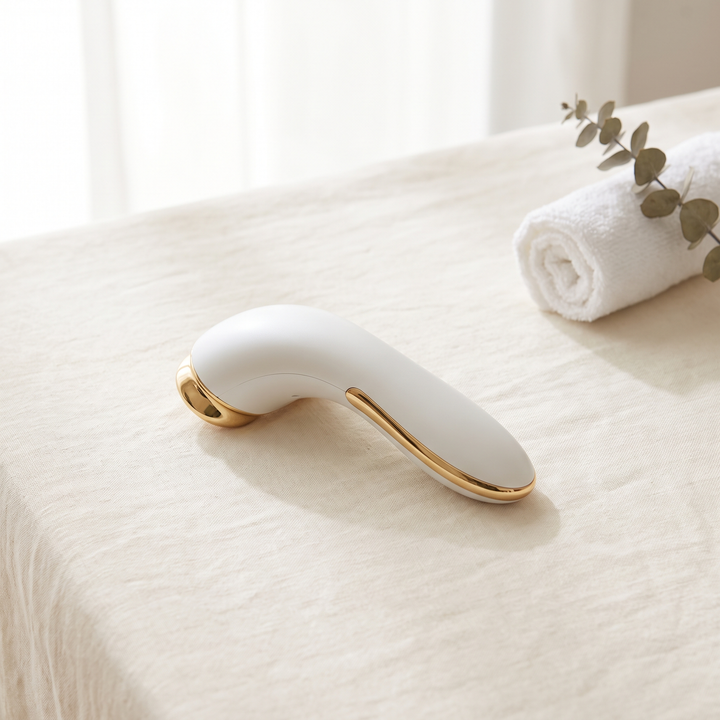 Hot Cold Microcurrent Face and Neck Massager - top-down view