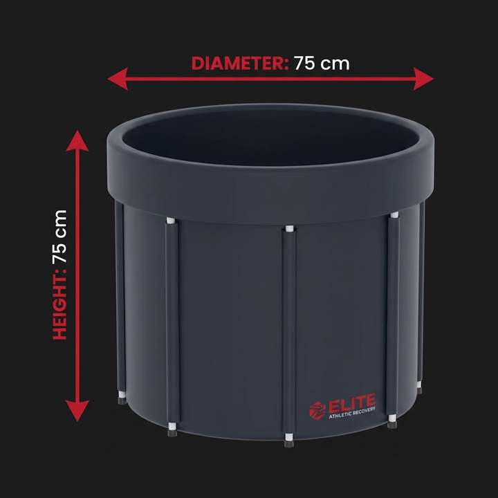PHYSIOATHLETX Ice Bath Tub - cold plunge recovery tub - dimension measurements diagram