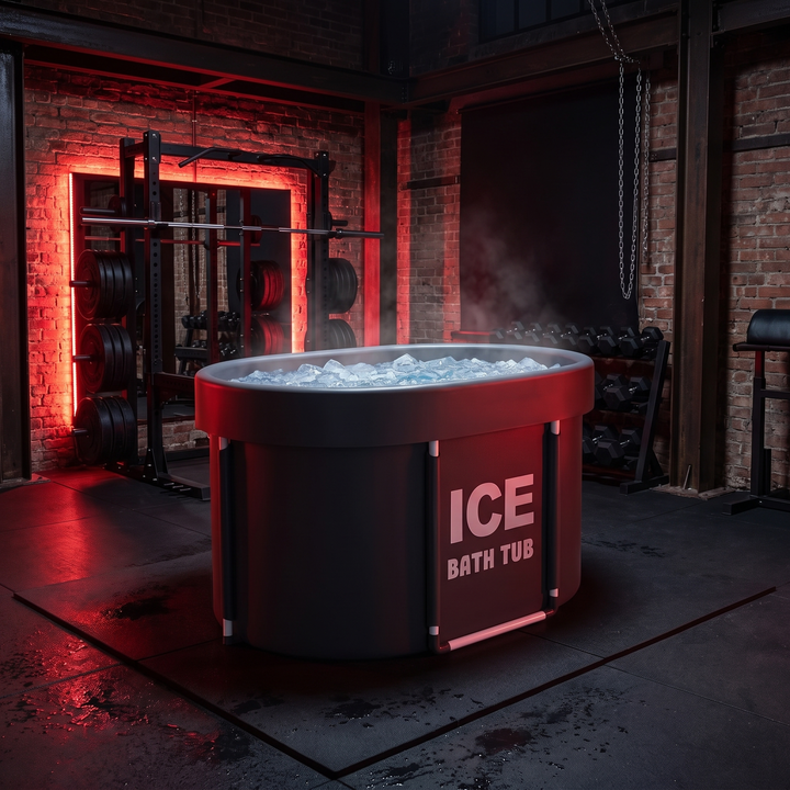 PHYSIOATHLETX Ice Bath Tub - cold plunge recovery tub - set up indoors in home gym