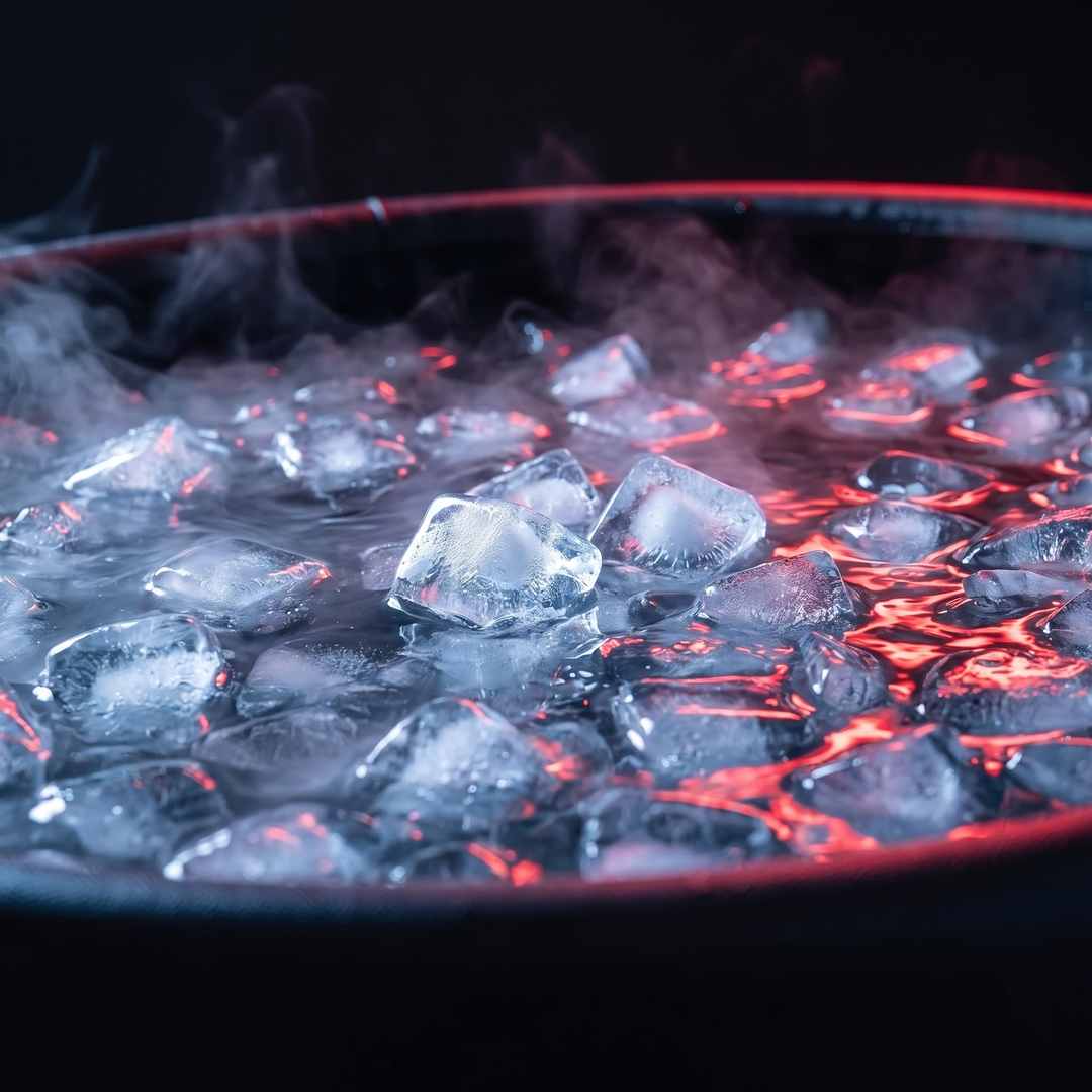 PHYSIOATHLETX Ice Bath Tub - cold plunge recovery tub - close-up ice water surface