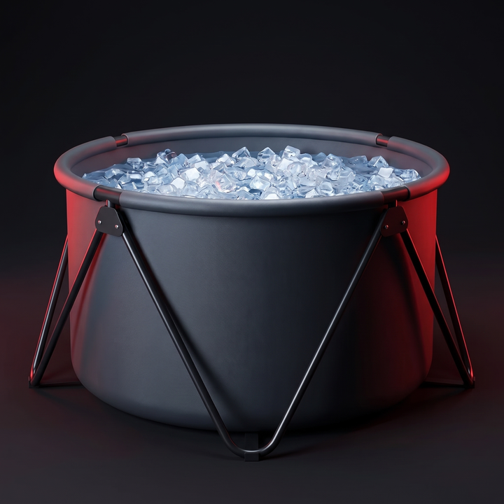 PHYSIOATHLETX Ice Bath Tub - cold plunge recovery tub - three-bracket 1.4m frame variant