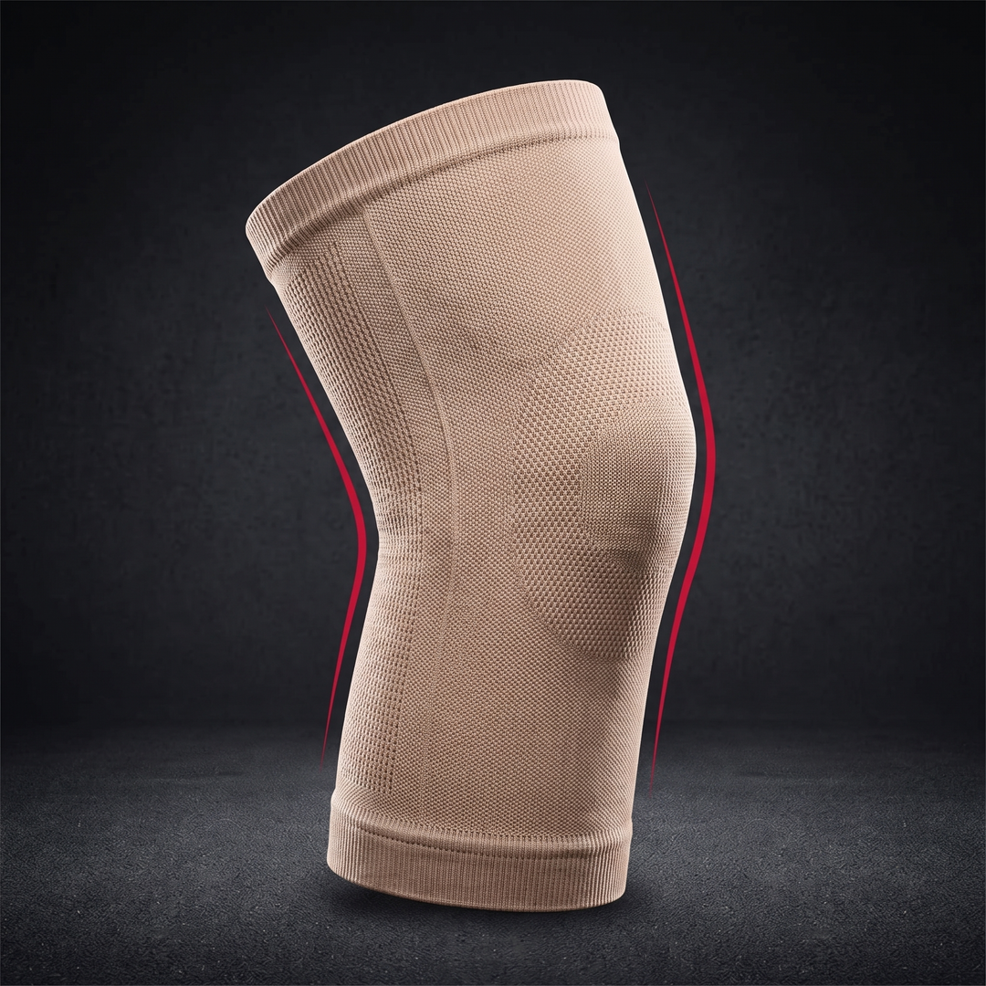 Professional Knee Sleeves Compression Knee Support for Running Weightlifting Squats Joint Pain Relief Circulation Support Fitness Recovery 1 Pair - Beige