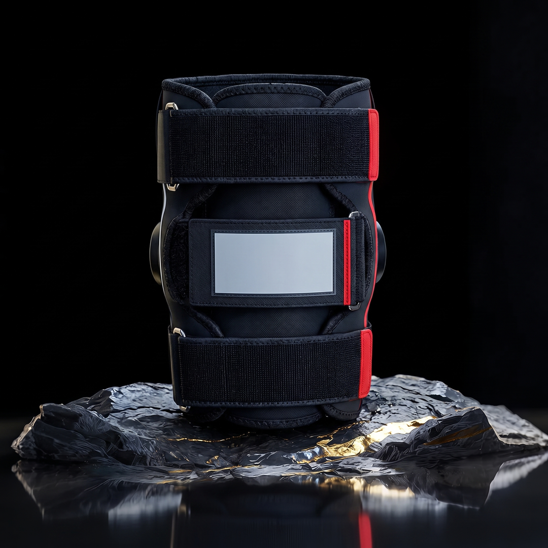 Back view of the knee recovery wrap showing strap closures