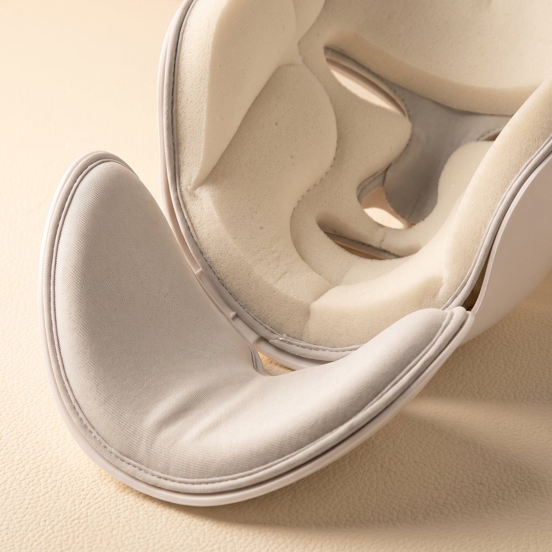 Close-up of the soft inner cushioning on the PHYSIOATHLETX LED Face &amp; Neck Light Therapy Mask