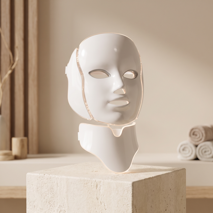 PHYSIOATHLETX LED Face &amp; Neck Light Therapy Mask elevated hero product shot