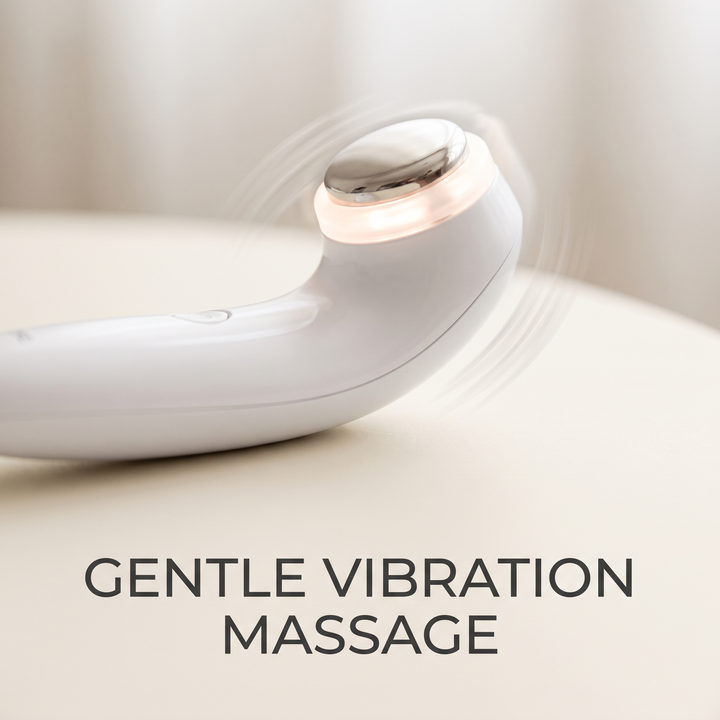 Professional LED Light Therapy Face Neck Massager - gentle vibration massage feature