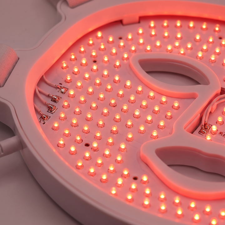 Professional LED Face &amp; Neck Light Therapy Mask interior LED light array close-up