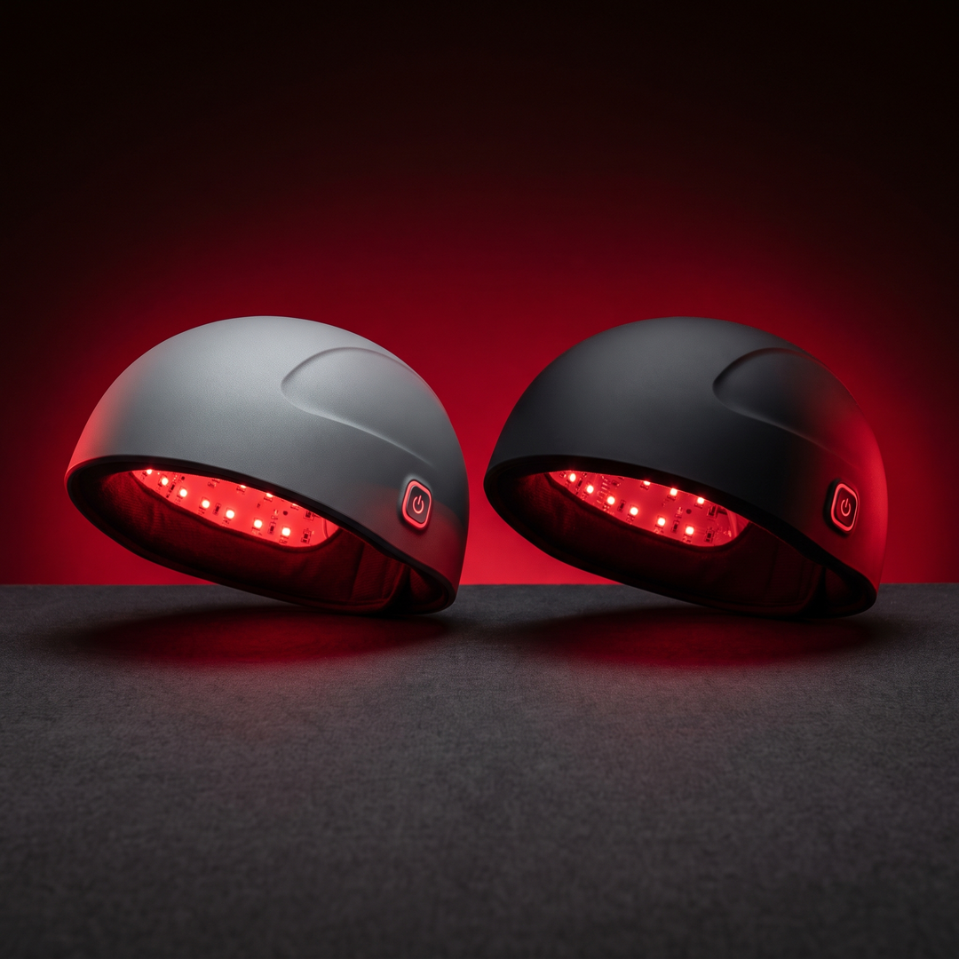 LED Red Light Scalp Care Cap for Hair Care Routine - Grey and Black Color Options