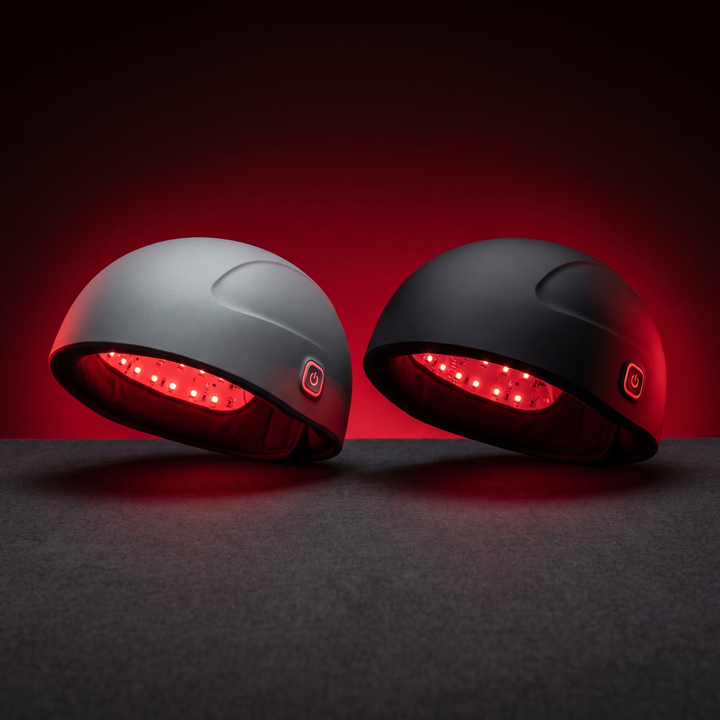 LED Red Light Scalp Care Cap for Hair Care Routine - Grey and Black Color Options