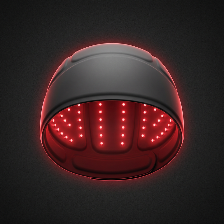 LED Red Light Scalp Care Cap for Hair Care Routine - Grey Front View