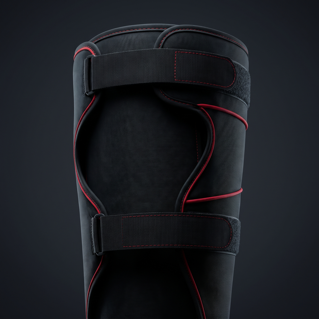 Back view of the recovery wrap showing adjustable straps and closures