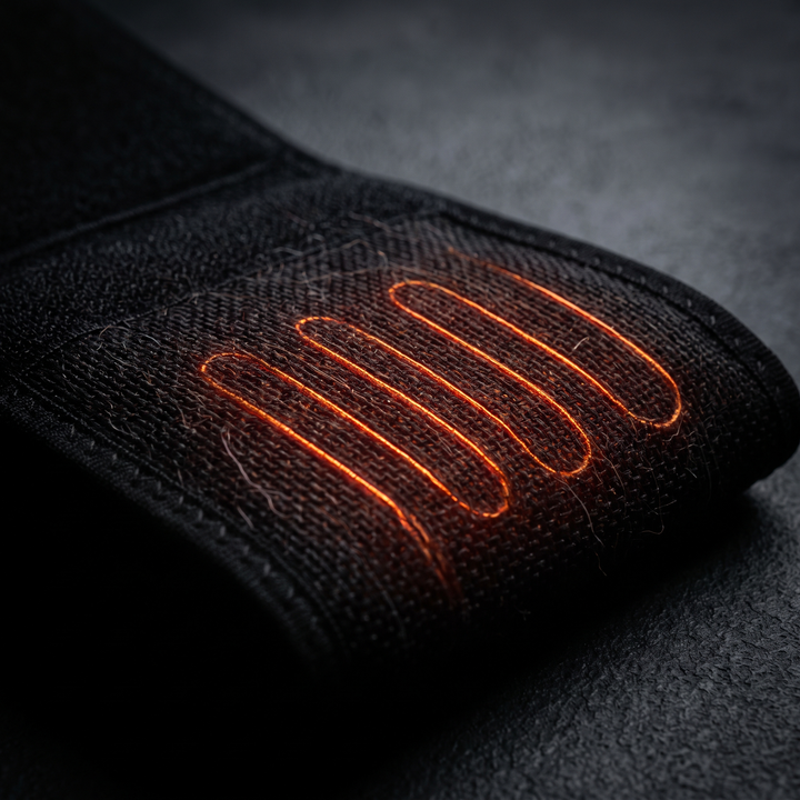 Heating element warmth visible through the wrap&