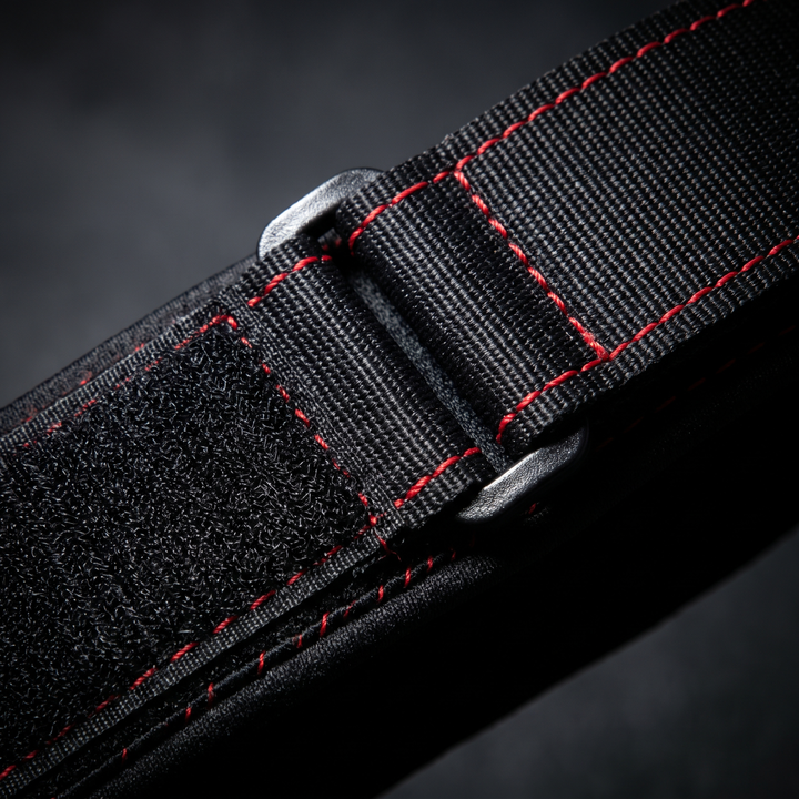 Adjustable strap and closure detail on the recovery wrap
