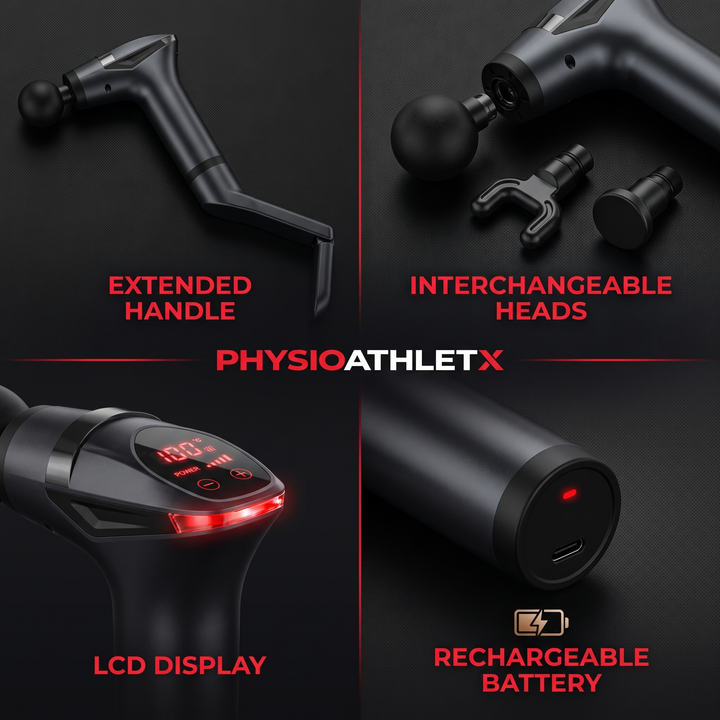 Professional Long Handle Electric Massage Gun - Feature Overview