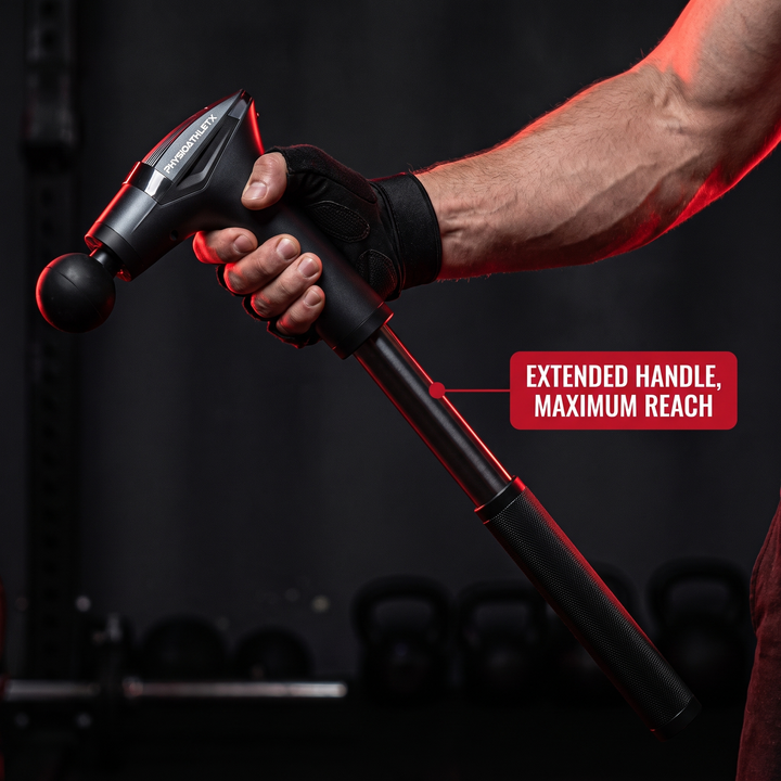 Professional Long Handle Electric Massage Gun - Extended Handle Reach