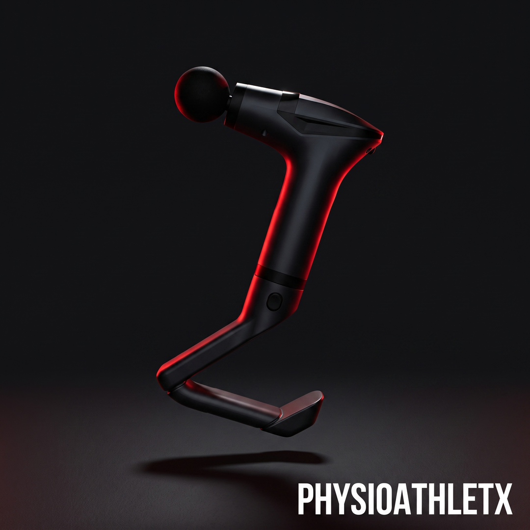 Professional Long Handle Electric Massage Gun - 3/4 Angle View