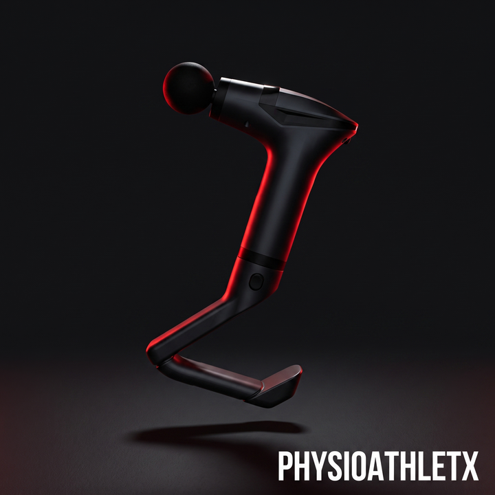 Professional Long Handle Electric Massage Gun - 3/4 Angle View