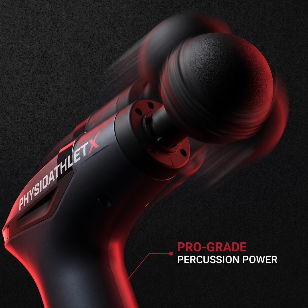 Professional Long Handle Electric Massage Gun - Percussion Head Detail