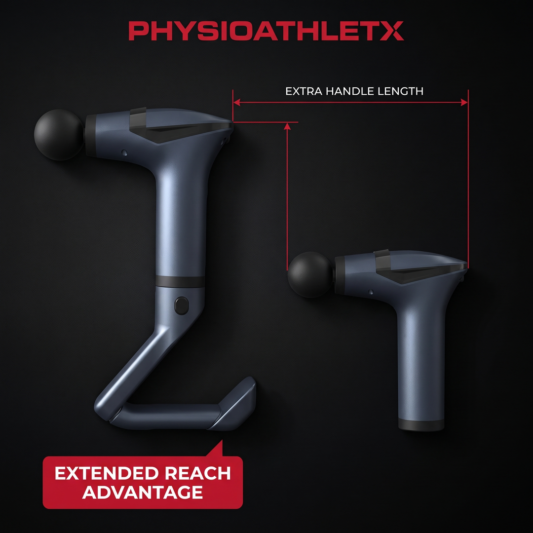 Professional Long Handle Electric Massage Gun - Size Comparison