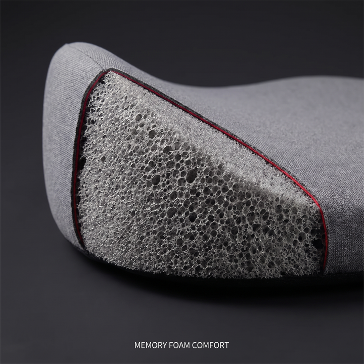 Close-up of the memory foam comfort cushion material used in the ergonomic lumbar support seat cushion