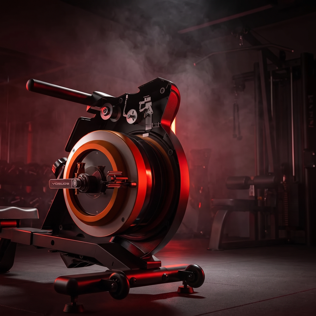 PHYSIOATHLETX Magnetic Rowing Machine 350 LB Capacity - cinematic hero shot