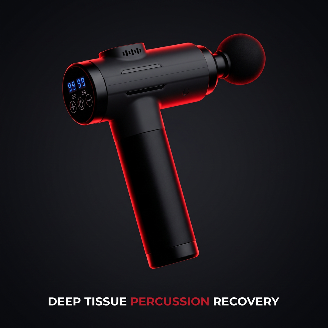 Professional Electric Massage Gun 11-Head Percussion Massager - Black Hero Shot