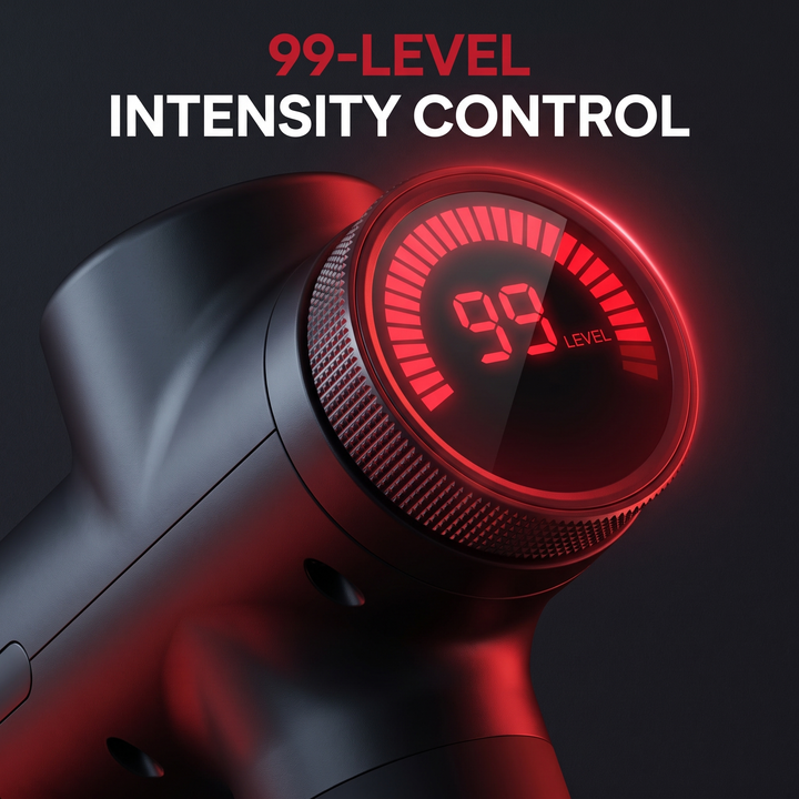 Professional Electric Massage Gun 11-Head Percussion Massager - 99-Level Speed Control