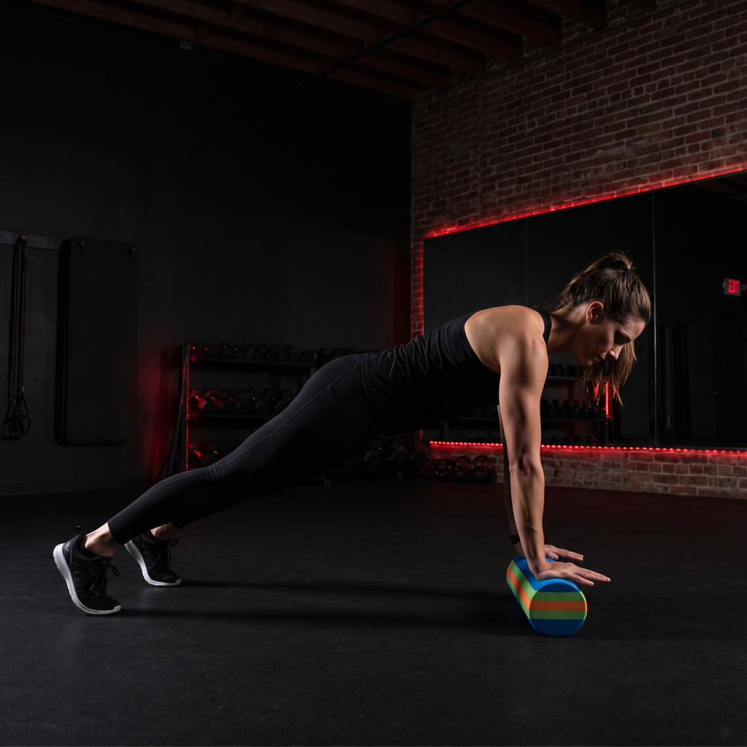 PHYSIOATHLETX Mini Foam Roller - Yoga Pose Prop, Colorful