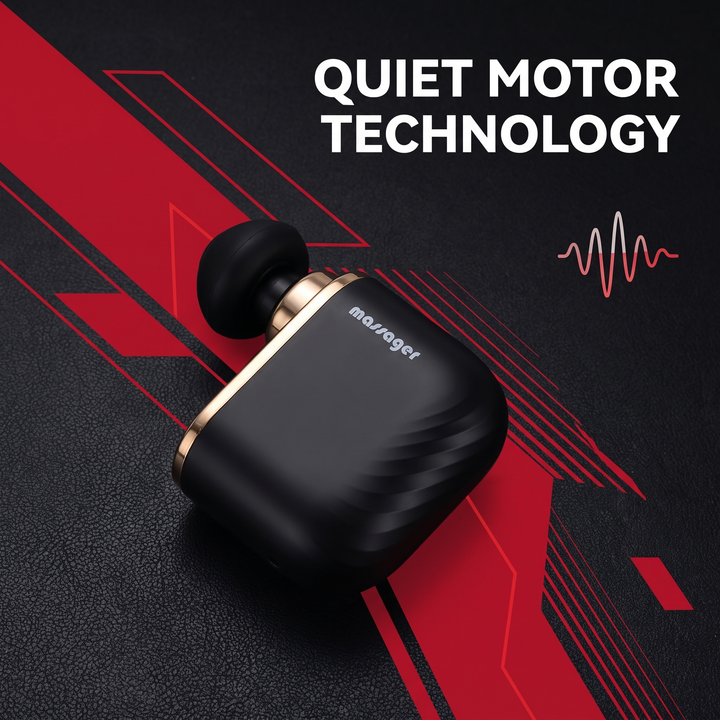 Mini massage gun with quiet motor technology