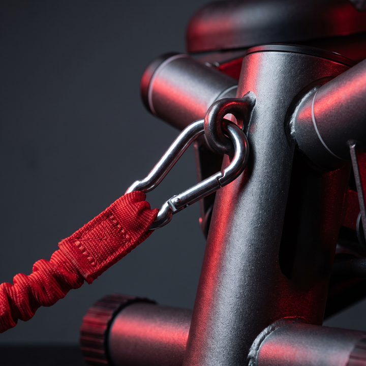 Heavy-Duty Mini Stepper with Resistance Bands LCD Monitor - resistance band attachment point close-up