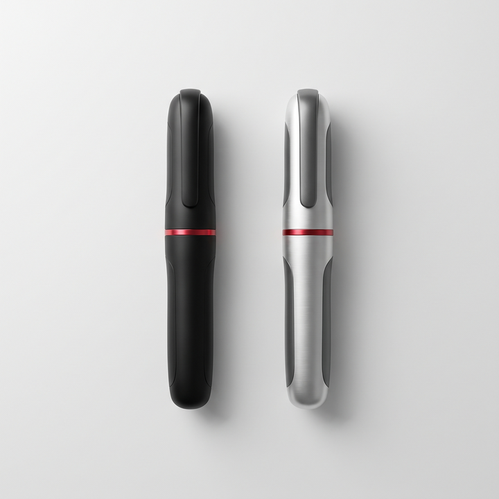 PHYSIOATHLETX muscle relaxation pen, A-type and B-type shown side by side for comparison