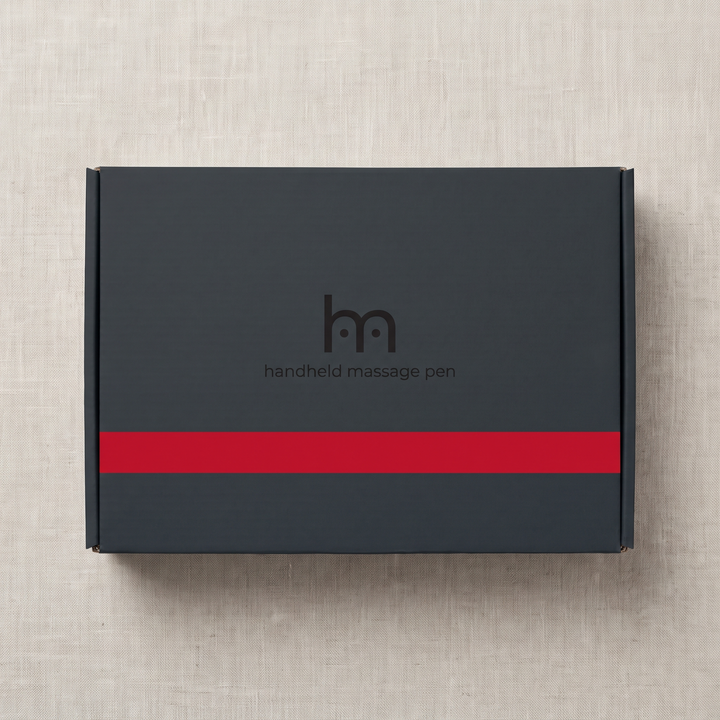PHYSIOATHLETX muscle relaxation pen packaging box, closed, flat lay view