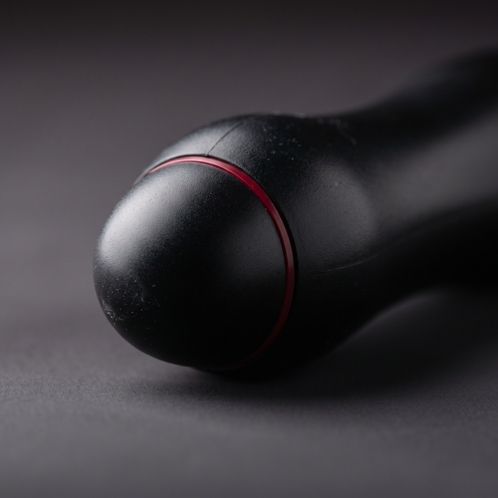 Close-up of the smooth precision tip on the PHYSIOATHLETX handheld muscle relaxation pen