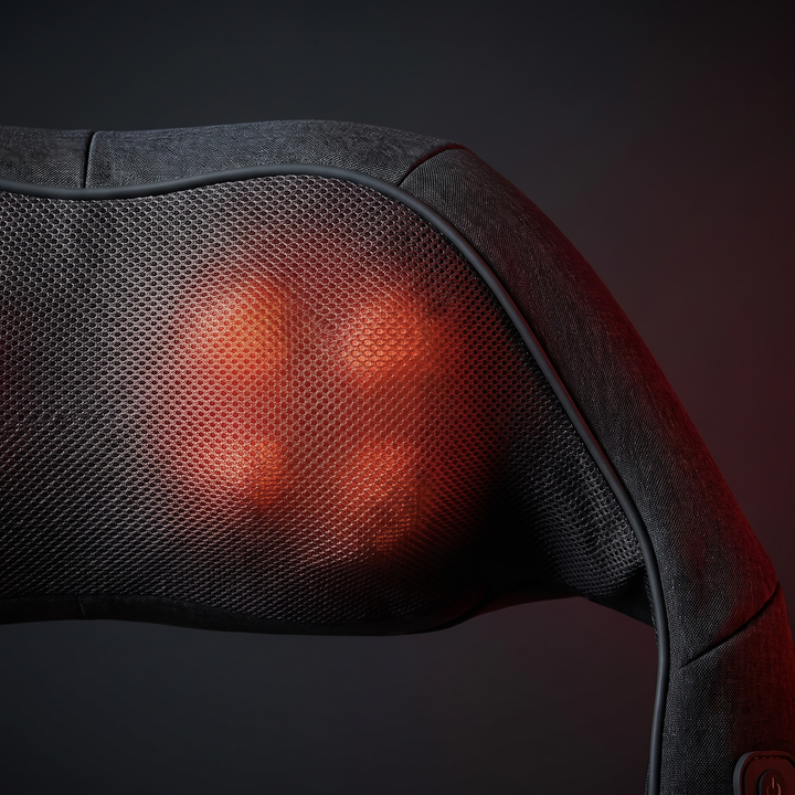 Heat compress function adding soothing warmth to the neck and shoulder massager