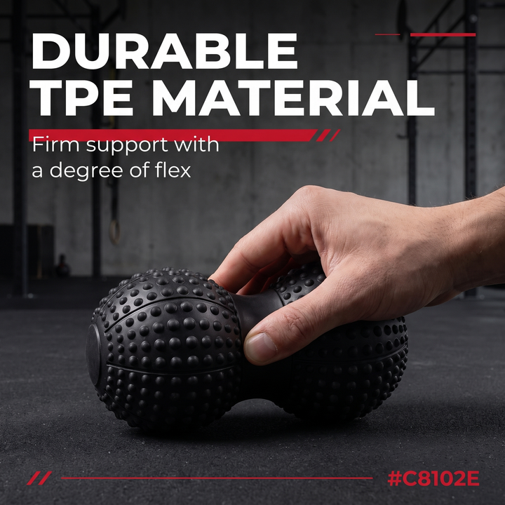 Professional Peanut Massage Ball TPE Raised Point Fascia Ball Back Waist Foot Myofascial Release Ball for Home Gym Recovery Mobility Rehab - Durable TPE Material