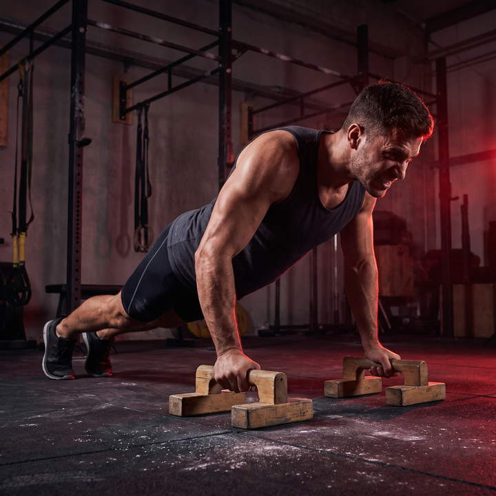 Professional Wooden Push Up Bars Adjustable Portable Push Up Stands - chest workout push up lifestyle