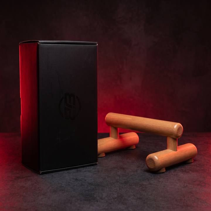 Professional Wooden Push Up Bars Adjustable Portable Push Up Stands - packaging with product