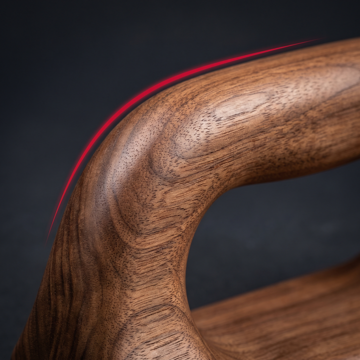 Professional Wooden Push Up Bars Adjustable Portable Push Up Stands - solid wood grain detail