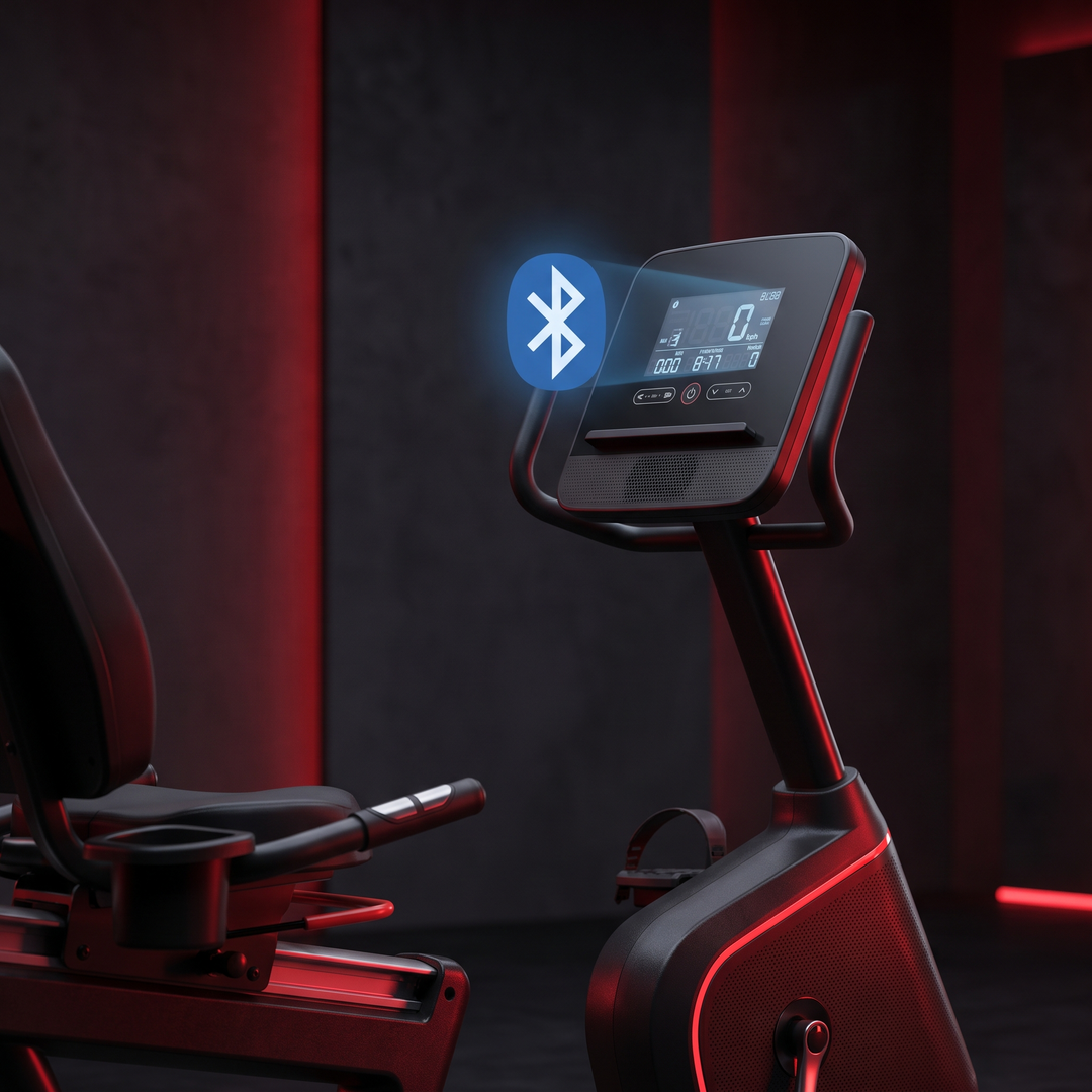 PhysioAthletX Adjustable Recumbent Exercise Bike - Bluetooth smart connectivity feature