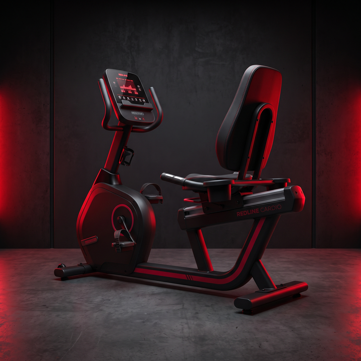Recumbent Exercise Bike Magnetic Resistance Stationary Bike Bluetooth App LCD Display Heart Rate Monitor Home Gym Cardio Fitness Bike Low Impact - front hero view