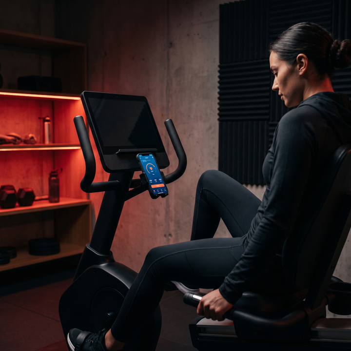 Recumbent Exercise Bike Magnetic Resistance Stationary Bike Bluetooth App LCD Display Heart Rate Monitor Home Gym Cardio Fitness Bike Low Impact - lifestyle Bluetooth app tracking