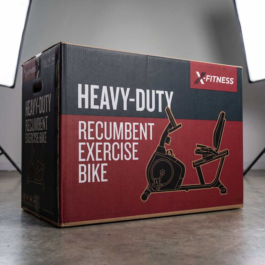 Recumbent Exercise Bike Magnetic Resistance Stationary Bike Bluetooth App LCD Display Heart Rate Monitor Home Gym Cardio Fitness Bike Low Impact - shipping packaging box
