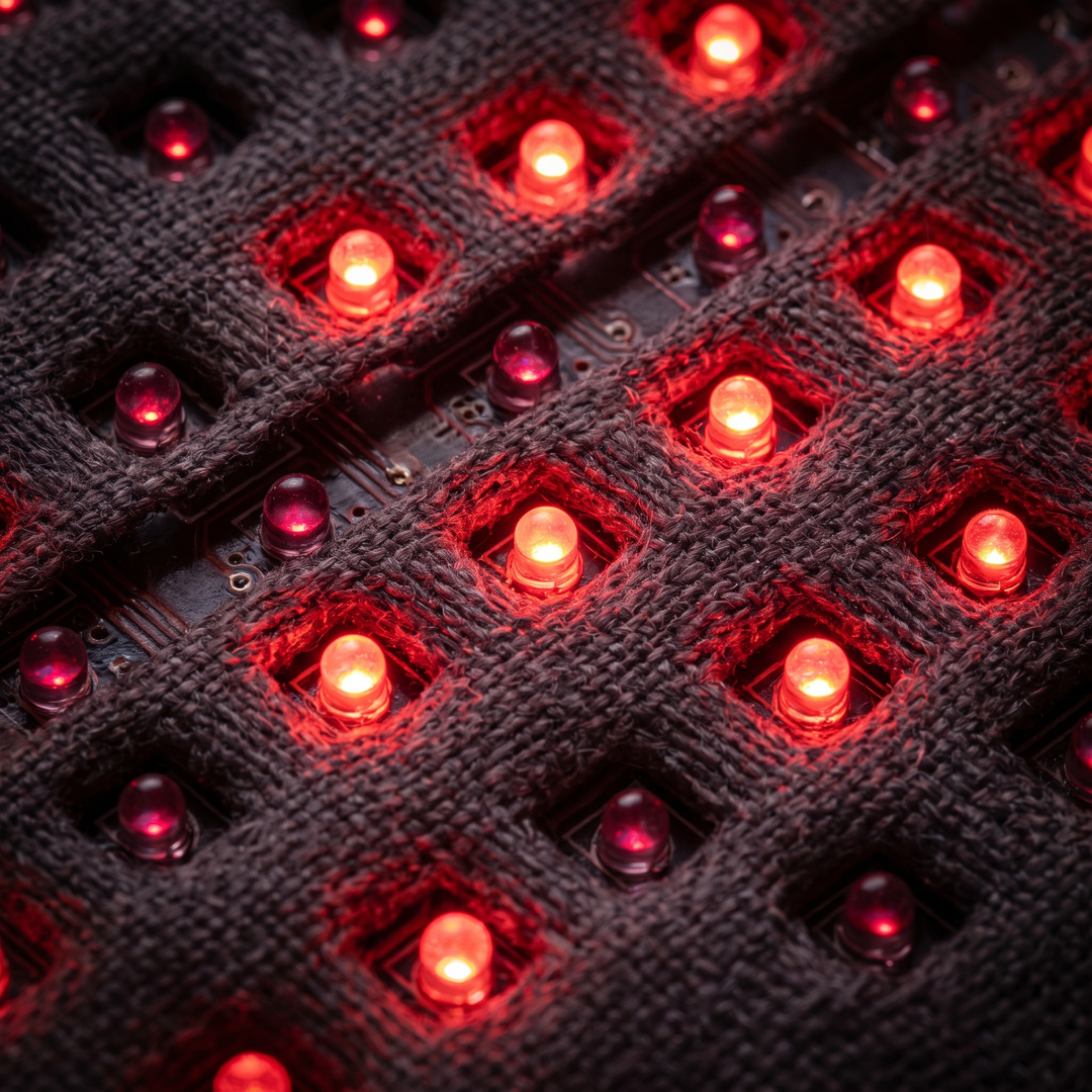Professional Red Light Therapy Mat Full Body LED Near Infrared Light Mat Home Recovery Physiotherapy Wellness Mat for Muscle Relief Mobility Support - LED array macro detail