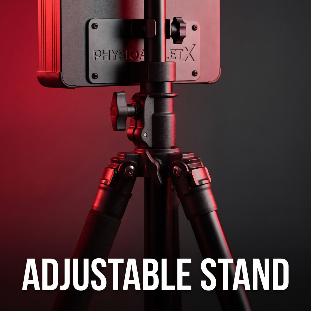 PHYSIOATHLETX red light recovery panel - adjustable stand feature