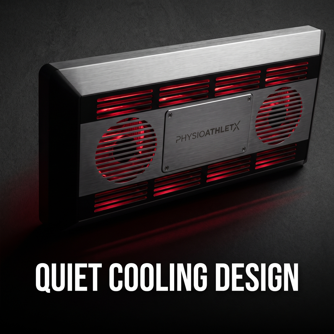 PHYSIOATHLETX red light recovery panel - quiet cooling design