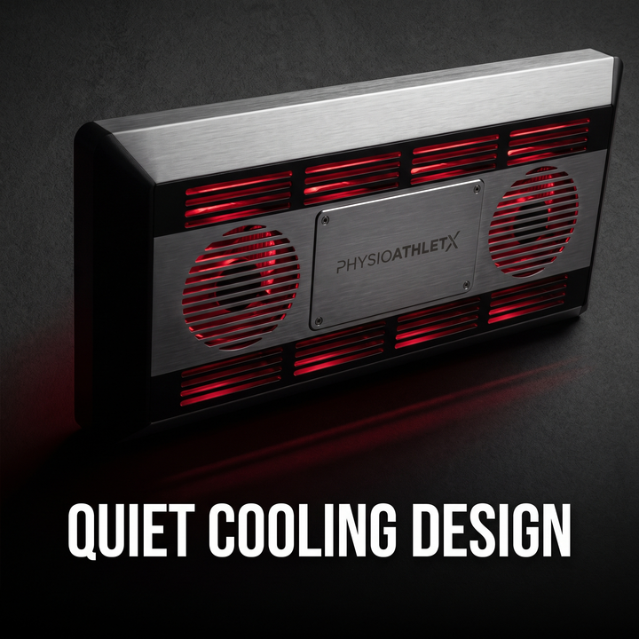 PHYSIOATHLETX red light recovery panel - quiet cooling design